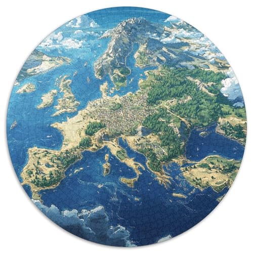Europäische Karte Puzzle 1000-teilige Schwer Puzzle Spielzeug Pädagogisches Spiel Impossible Herausforderungsspielzeug Für Erwachsene Und Kinder in Bewährter 1000pcs (67.5x67.5cm) von XBBDSOEPH