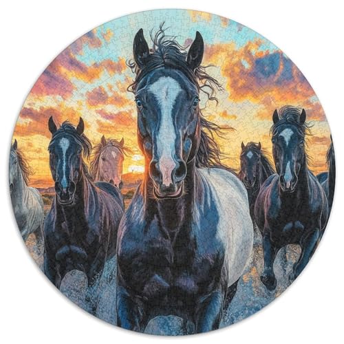 Feines Pferd Puzzle 1000-teilige Schwer Puzzle Spielzeug Lernspiel Impossible Herausforderung Spielzeug Für Erwachsene Und Kinder in Bewährter 1000pcs (67.5x67.5cm) von XBBDSOEPH