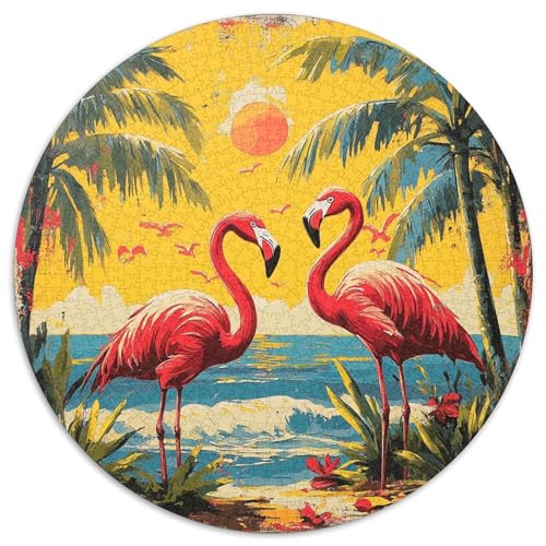 Flamingo Puzzles 1000 Teile Schwer Puzzle Spielzeug Pädagogisches Spiel Impossible Herausforderungsspielzeug Für Erwachsene Kinder 1000pcs (67.5x67.5cm) von XBBDSOEPH