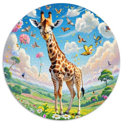 Giraffe Puzzle 1000-teilige Schwer Puzzle Spielzeug Pädagogisches Spiel Impossible Tier niedlich Herausforderung Spielzeug Für Erwachsene Und Kinder Ab 14 Jahren 1000pcs (67.5x67.5cm) von XBBDSOEPH