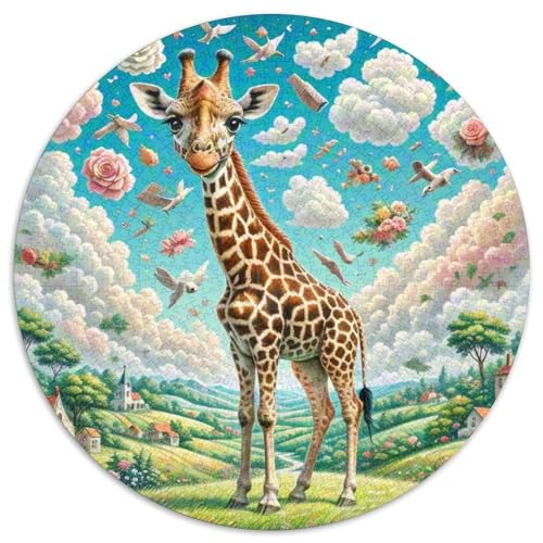Giraffe Puzzles 1000 Teile Schwer Puzzle Spielzeug Pädagogisches Spiel Impossible Tier niedlich Herausforderungsspielzeug Für Erwachsene Und Kinder Ab 14 Jahren 1000pcs (67.5x67.5cm) von XBBDSOEPH