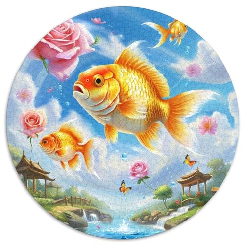 Goldfisch Puzzle 1000 Teile Schwer Puzzle Spielzeug Lernspiel Impossible Tier niedlich Herausforderungsspielzeug Für Erwachsene Und Kinder Ab 12 Jahren 1000pcs (67.5x67.5cm) von XBBDSOEPH
