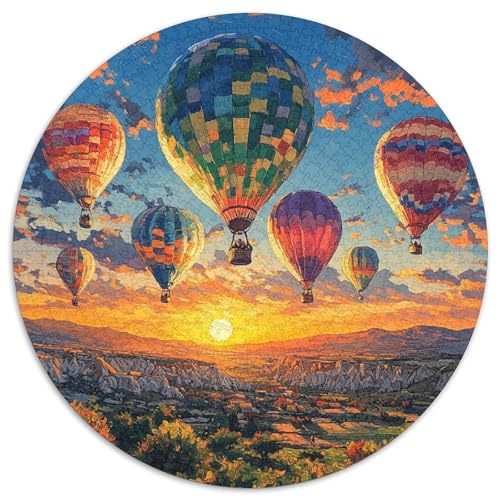 Heißluftballon Puzzle 1000-teilige Schwer Puzzle Spielzeug Pädagogisches Spiel Impossible Herausforderung Spielzeug Für Erwachsene Und Kinder Ab 14 Jahren 1000pcs (67.5x67.5cm) von XBBDSOEPH