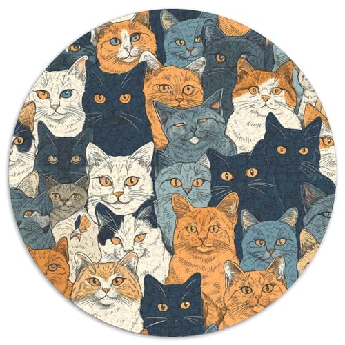 Katze Puzzles 1000 Teile Schwer Puzzle Spielzeug Lernspiel Impossible Herausforderung Spielzeug Für Erwachsene Und Kinder Ab 12 Jahren 1000pcs (67.5x67.5cm) von XBBDSOEPH