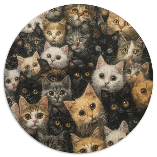 Katze Puzzles 1000 Teile Schwer Puzzle Spielzeug Pädagogisches Spiel Impossible Herausforderungsspielzeug Für Erwachsene Und Kinder Ab 14 Jahren 1000pcs (67.5x67.5cm) von XBBDSOEPH