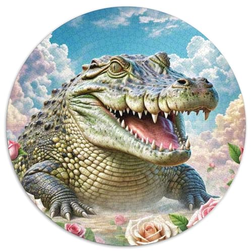 Krokodil Puzzle 1000-teilige Schwer Puzzle Spielzeug Pädagogisches Spiel Impossible Tier niedlich Herausforderungsspielzeug Für Erwachsene Kinder 1000pcs (67.5x67.5cm) von XBBDSOEPH