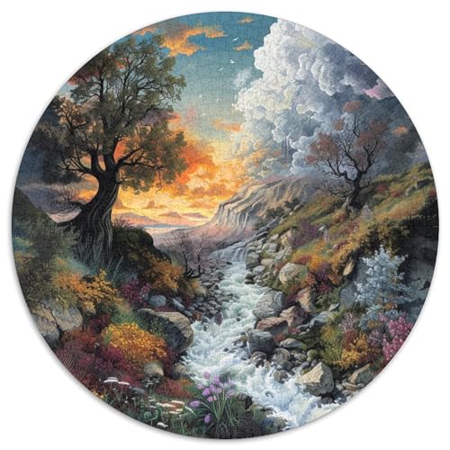 Landschaftsmalerie Puzzles 1000 Teile Schwer Puzzle Spielzeug Lernspiel Impossible Herausforderung Spielzeug Für Erwachsene Kinder 1000pcs (67.5x67.5cm) von XBBDSOEPH