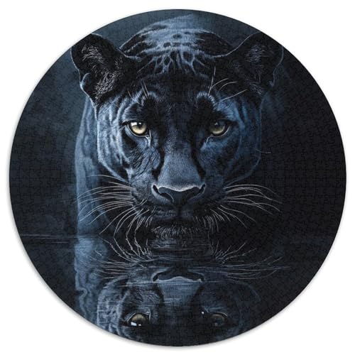 Leopard Puzzle 1000-teilige Schwer Puzzle Spielzeug Lernspiel Impossible Herausforderung Spielzeug Für Erwachsene Und Kinder Ab 12 Jahren 1000pcs (67.5x67.5cm) von XBBDSOEPH