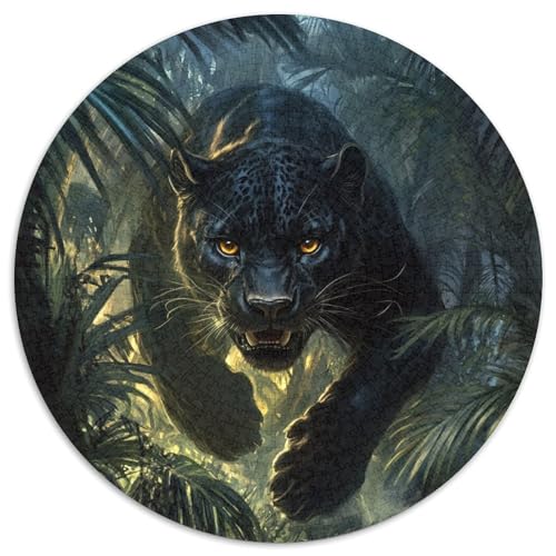 Leopard Puzzle 1000-teilige Schwer Puzzle Spielzeug Pädagogisches Spiel Impossible Herausforderungsspielzeug Für Erwachsene Kinder 1000pcs (67.5x67.5cm) von XBBDSOEPH