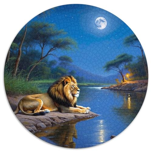 Löwen Puzzle 1000-teilige Schwer Puzzle Spielzeug Lernspiel Impossible Tier niedlich Herausforderungsspielzeug Für Erwachsene Kinder 1000pcs (67.5x67.5cm) von XBBDSOEPH
