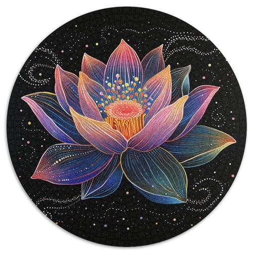 Lotus Puzzle 1000 Teile Schwer Puzzle Spielzeug Pädagogisches Spiel Impossible Herausforderung Spielzeug Für Erwachsene Kinder 1000pcs (67.5x67.5cm) von XBBDSOEPH