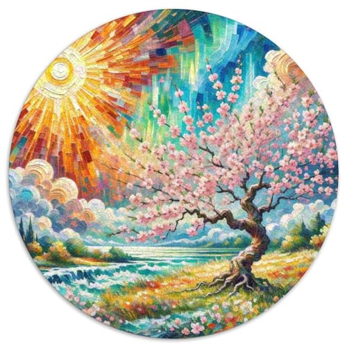 Pfirsichblüte Puzzles 1000 Teile Schwer Puzzle Spielzeug Pädagogisches Spiel Impossible Herausforderung Spielzeug Für Erwachsene Und Kinder Ab 14 Jahren 1000pcs (67.5x67.5cm) von XBBDSOEPH