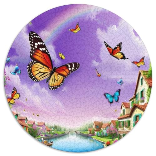 Schmetterling Puzzles 1000 Teile Schwer Puzzle Spielzeug Lernspiel Impossible Süß Herausforderungsspielzeug Für Erwachsene Und Kinder Ab 14 Jahren 1000pcs (67.5x67.5cm) von XBBDSOEPH
