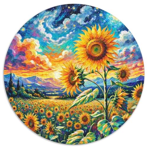 Sonnenblumen Puzzle 1000 Teile Schwer Puzzle Spielzeug Lernspiel Impossible Herausforderungsspielzeug Für Erwachsene Kinder 1000pcs (67.5x67.5cm) von XBBDSOEPH