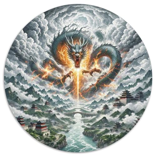 The Drachen Puzzle 1000 Teile Schwer Puzzle Spielzeug Lernspiel Impossible Herausforderungsspielzeug Für Erwachsene Und Kinder Ab 12 Jahren 1000pcs (67.5x67.5cm) von XBBDSOEPH