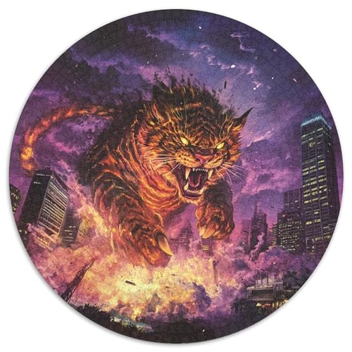 Tiger Puzzle 1000 Teile Schwer Puzzle Spielzeug Pädagogisches Spiel Impossible Herausforderungsspielzeug Für Erwachsene Und Kinder Ab 14 Jahren 1000pcs (67.5x67.5cm) von XBBDSOEPH