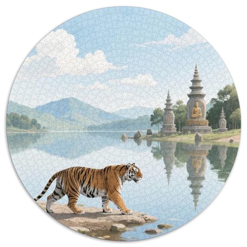Tiger Puzzle 1000-teilige Schwer Puzzle Spielzeug Pädagogisches Spiel Impossible Tier niedlich Herausforderungsspielzeug Für Erwachsene Und Kinder Ab 12 Jahren 1000pcs (67.5x67.5cm) von XBBDSOEPH
