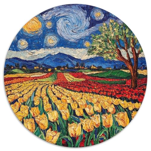 Tulpen Puzzle 1000 Teile Schwer Puzzle Spielzeug Lernspiel Impossible Herausforderungsspielzeug Für Erwachsene Kinder 1000pcs (67.5x67.5cm) von XBBDSOEPH