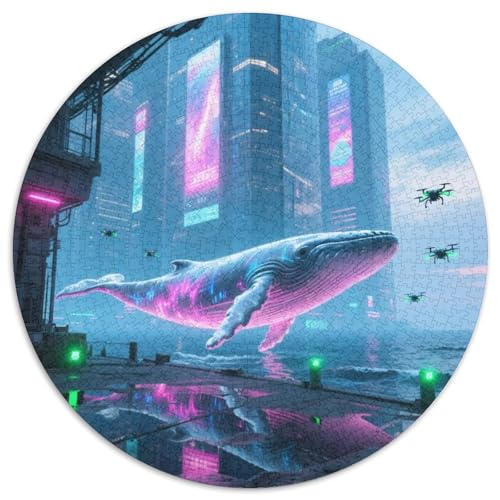 Wal Puzzle 1000 Teile Schwer Puzzle Spielzeug Lernspiel Impossible Cyberpunk Science Fiction Herausforderungsspielzeug Für Erwachsene Kinder 1000pcs (67.5x67.5cm) von XBBDSOEPH