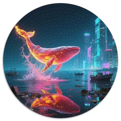 Wal Puzzle 1000 Teile Schwer Puzzle Spielzeug Pädagogisches Spiel Impossible Cyberpunk Science Fiction Herausforderungsspielzeug Für Erwachsene Und Kinder Ab 12 Jahren 1000pcs (67.5x67.5cm) von XBBDSOEPH
