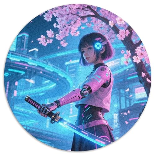 Weiblicher Krieger Puzzles 1000 Teile Schwer Puzzle Spielzeug Pädagogisches Spiel Impossible Science Fiction Cyberpunk Herausforderungsspielzeug Für Erwachsene Und Kinder 1000pcs (67.5x67.5cm) von XBBDSOEPH