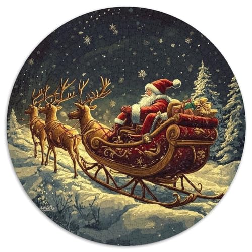 Weihnachtsmann Puzzle 1000-teilige Schwer Puzzle Spielzeug Pädagogisches Spiel Impossible Herausforderung Spielzeug Für Erwachsene Und Kinder Ab 12 Jahren 1000pcs (67.5x67.5cm) von XBBDSOEPH