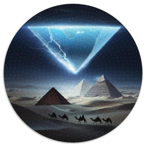Wüste Puzzle 1000-teilige Schwer Puzzle Spielzeug Lernspiel Impossible Eisberg Pyramide Science Fiction Herausforderungsspielzeug Für Erwachsene Kinder 1000pcs (67.5x67.5cm) von XBBDSOEPH