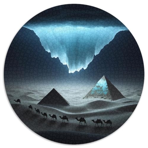 Wüste Puzzles 1000 Teile Schwer Puzzle Spielzeug Lernspiel Impossible Eisberg Pyramide Science Fiction Herausforderung Spielzeug Für Erwachsene Kinder 1000pcs (67.5x67.5cm) von XBBDSOEPH