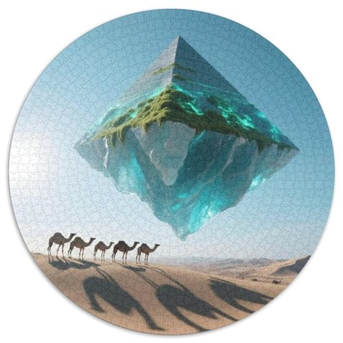 Wüste Puzzles 1000 Teile Schwer Puzzle Spielzeug Lernspiel Impossible Eisberg Pyramide Science Fiction Herausforderungsspielzeug Für Erwachsene Und Kinder Ab 14 Jahren 1000pcs (67.5x67.5cm) von XBBDSOEPH