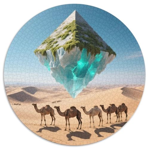 Wüste Puzzles 1000 Teile Schwer Puzzle Spielzeug Pädagogisches Spiel Impossible Eisberg Pyramide Science Fiction Herausforderungsspielzeug Für Erwachsene Und Kinder Ab 14 Jahren 1000pcs (67.5x67.5cm) von XBBDSOEPH