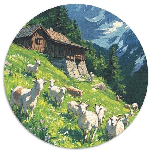 Ziege Puzzle 1000-teilige Schwer Puzzle Spielzeug Lernspiel Impossible Herausforderungsspielzeug Für Erwachsene Kinder 1000pcs (67.5x67.5cm) von XBBDSOEPH
