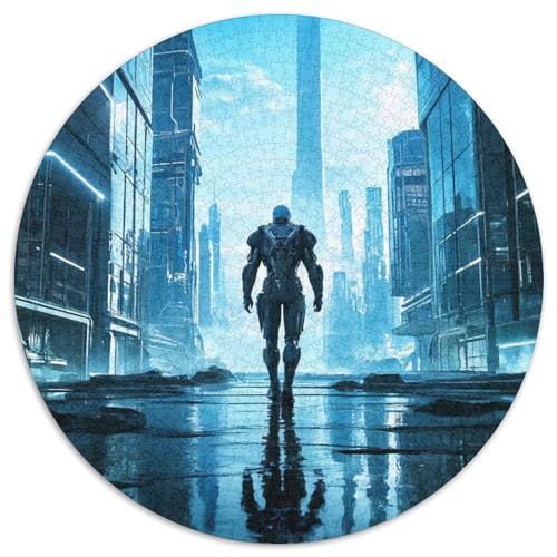 Zukunftswelt Puzzle 1000-teilige Schwer Puzzle Spielzeug Lernspiel Impossible Cyberpunk Science Fiction Herausforderung Spielzeug Für Erwachsene Und Kinder Ab 12 Jahren 1000pcs (67.5x67.5cm) von XBBDSOEPH