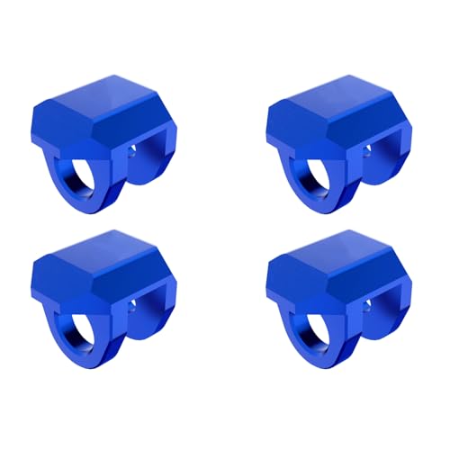 XBERSTAR Aluminium-Stoßdämpferhalterung für ARRMA 1/18 Granit Grom / 1/14 Typhon Grom / 1/16 Mojave Grom Shock Tower Dämpferhalter (blau) von XBERSTAR