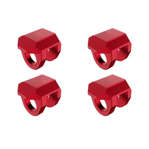 XBERSTAR Aluminium-Stoßdämpferhalterung für ARRMA 1/18 Granit Grom / 1/14 Typhon Grom / 1/16 Mojave Grom Shock Tower Dämpferhalter (rot) von XBERSTAR