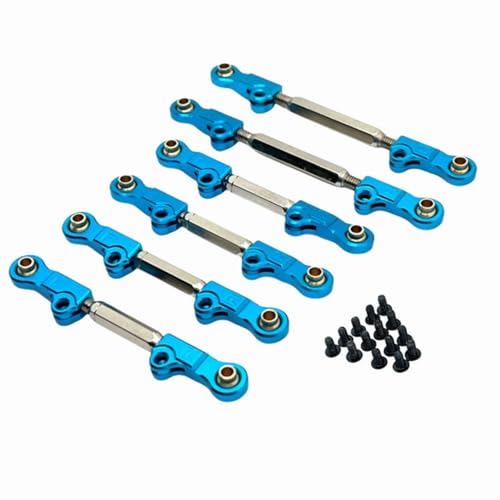 XBERSTAR Aluminium-Verbindungsstange für MJX Hyper Go 7303 1/17 RC verstellbares Lenkstangen-Gestänge (blau) von XBERSTAR