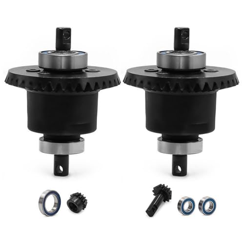 XBERSTAR Differential-Kegelradsatz für Traxxas 1/10 Slash 4x4/Rustler/Stampede/Bandit/Rally RC Vorne Hinten Differentialgetriebe (Schwarz) von XBERSTAR
