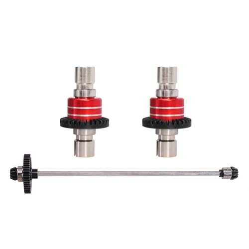 XBERSTAR Differentialgetriebe-Set für Mjx Hyper Go 1/14 14301 14302 14303 RC Zentralantriebswelle Differentialgetriebe Montage (Rot) von XBERSTAR