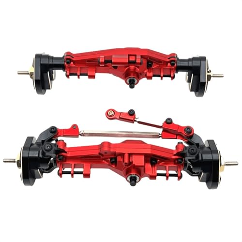 XBERSTAR RC Aluminium Achse Montage für MJX 1/12 H12Y H12Y+ H12P RC Vorne Hinten Gerade Komplette Achse (Rot Vorne Hinterachse Montage) von XBERSTAR
