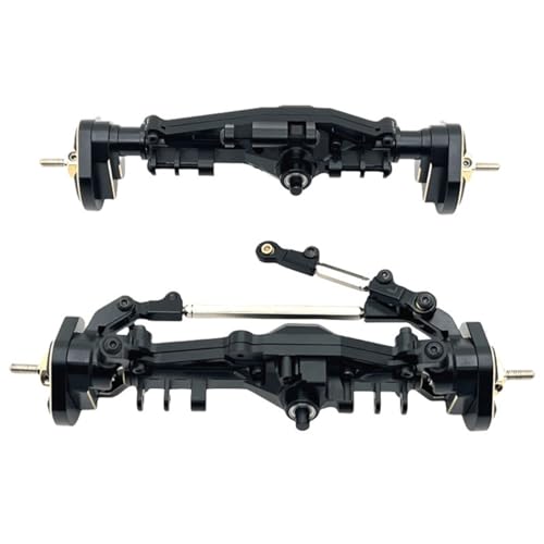 XBERSTAR RC Aluminium Achse Montage für MJX 1/12 H12Y H12Y+ H12P RC Vorne Hinten Gerade Komplette Achse (Schwarz Vorne Hinterachse Montage) von XBERSTAR