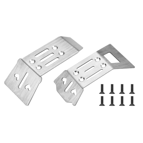 XBERSTAR RC Chassis Armor for Arrma 1/18 4WD Granite Grom Mega 380 Brushed 4X4 Monster Truck Stainless Steel Front Chassis Guards Skid Plate von XBERSTAR