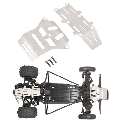 XBERSTAR RC Chassis Armor for Tamiya 1/10 Hornet EVO RC Front Rear Chassis Guard Stainless Steel Skid Plate (Front Rear Chassis Armor) von XBERSTAR