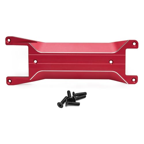 XBERSTAR RC Chassis Armor for Traxxas 1/16 Mini Maxx Aluminum Alloy Chassis Guard Reinforcement Protector Plate Accessories (Red) von XBERSTAR