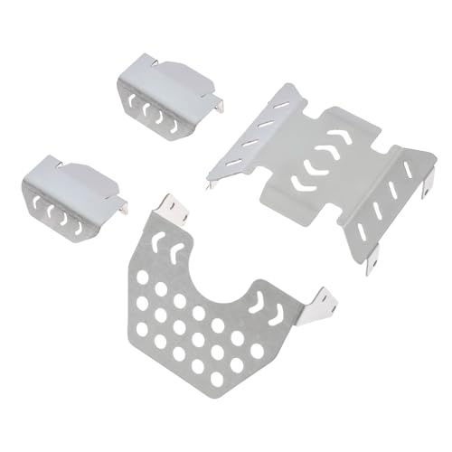 XBERSTAR RC Chassis Armors Set for MJX Hyper 1/8 H8P Stainless Steel Skid Plate Chassis Guard Axle Protector von XBERSTAR