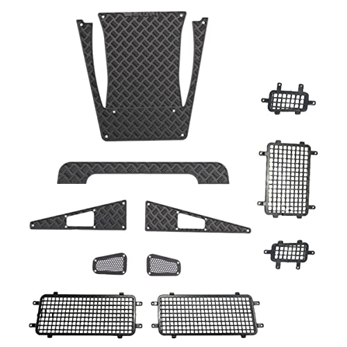 XBERSTAR RC Crawler Car Hood Metal Skid Plate for 1/18 TRX-4M (set2) von XBERSTAR