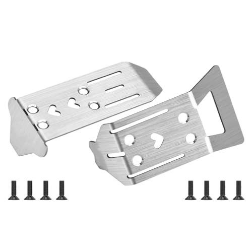 XBERSTAR RC Edelstahl Chassis Armors for Arrma 1/14 Typhon Grom Front Rear Chassis Guard Protection Skid Plate von XBERSTAR