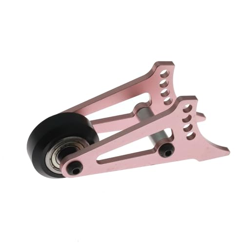 XBERSTAR RC Head Up Wheel für Tamiya CW-01 Lunchbox RC Aluminium Single Double Head Up Wheel Wheelie Bar Montage (Champagner Einzelrad) von XBERSTAR