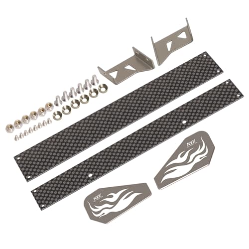 XBERSTAR RC Heckflügel für 1/10 RC DIY Heckflügel Doppelschwanz Kohlefaser Aluminiumlegierung Heckflügel Zubehör von XBERSTAR