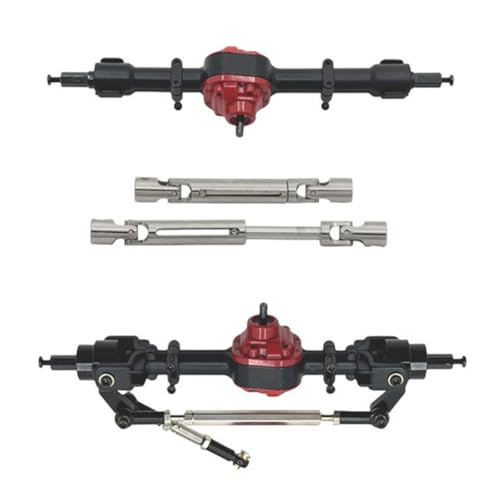 XBERSTAR RC Komplette Achse für 1/12 MN82T LC79 MN82S MN82 Pro MN82 RC Aluminium Vorne Hinten Portal Achsen Antriebswelle (Black) von XBERSTAR