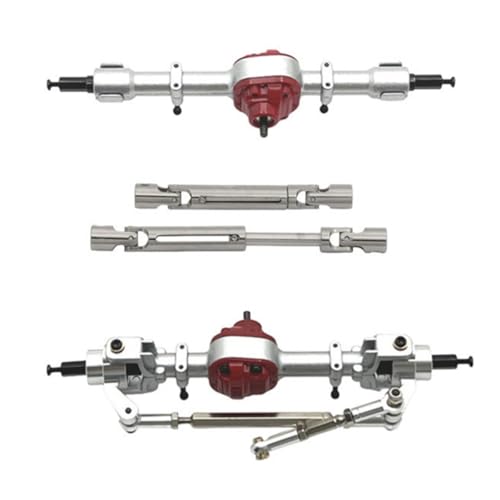 XBERSTAR RC Komplette Achse für 1/12 MN82T LC79 MN82S MN82 Pro MN82 RC Aluminium Vorne Hinten Portal Achsen Antriebswelle (Silver) von XBERSTAR