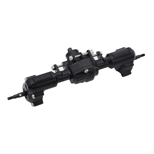 XBERSTAR RC Portal Achsen Set für 1/18 Redcat Ascent 18 RC Vorne Hinterachse Montage Komplettes Portal Vorder- und Hinterachse mit Servohalterungen Upgrade Teile (Hinterachse Schwarz) von XBERSTAR
